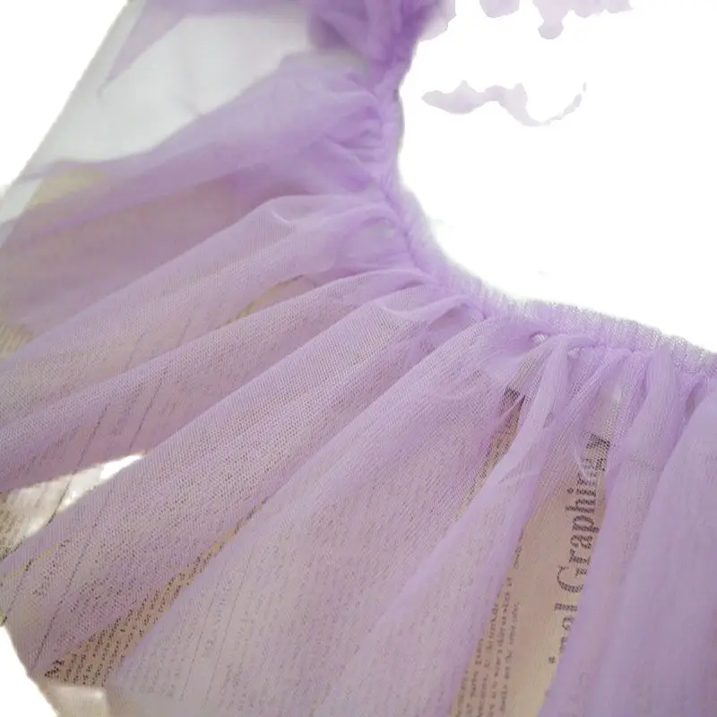 1M Elastic Pleated Lace Ribbon 12cm Tulle Guipure Fabric Trim Sewing Decorations For Clothes Craft Supplies dentelle RT29 | Дом и сад