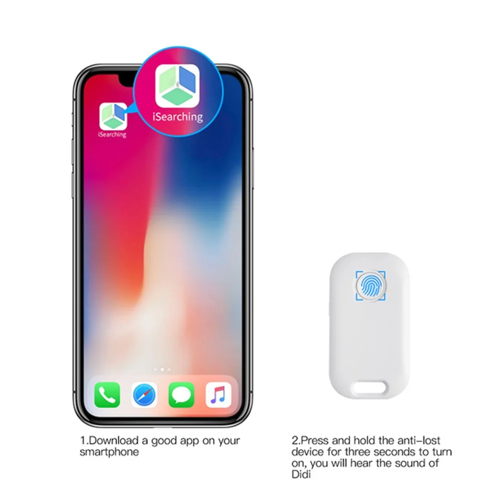 Mini Tracking Device S6 Pet Anti-lost Alarm Tag Key Child Finder Tracker Round Bluetooth Wireless Smart APP Search | Электроника