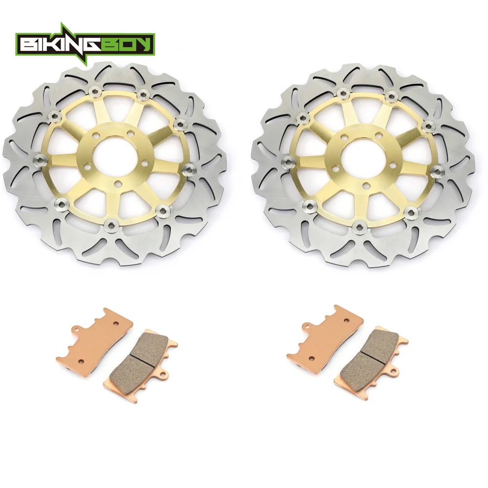BIKINGBOY Ninja ZX6R 600 98-01 ZX-6R 636 02 ZX9R 98 99 GPZ900R 99-02 ZZ-R ZZR 05-08 06 Передние тормозные диски Диски