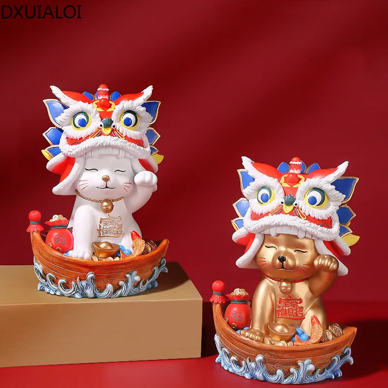 Chinese style creative animal sculpture decoration resin crafts housewarming gift home living room porch bedroom decoration