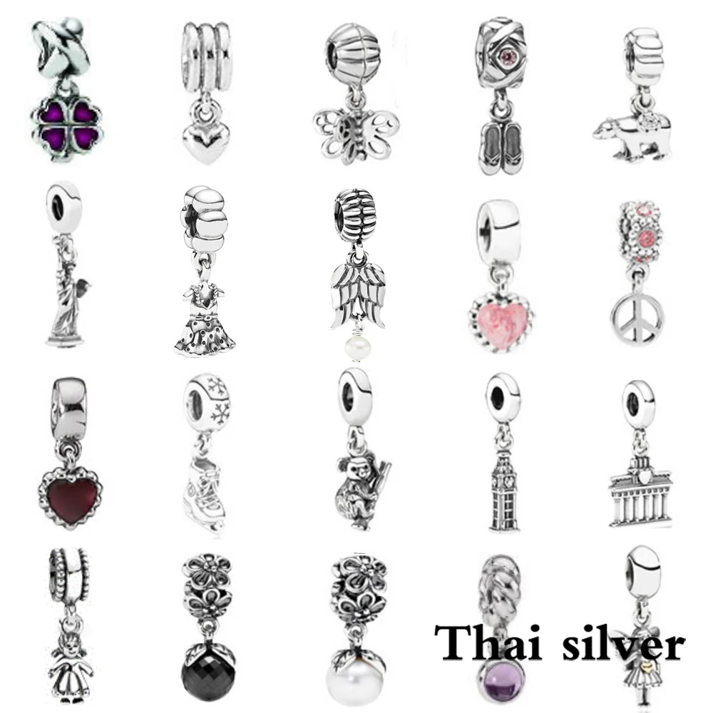 Новинка 2019 тайская Серебряная обувь с четырьмя листьями клевера женская ангелом