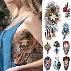 Водостойкая временная татуировка-наклейка, японская Лилия, лиса, демон, флэш-татуировки, Русалка, семейное дерево, боди-арт, поддельные татуировки для женщин и мужчин