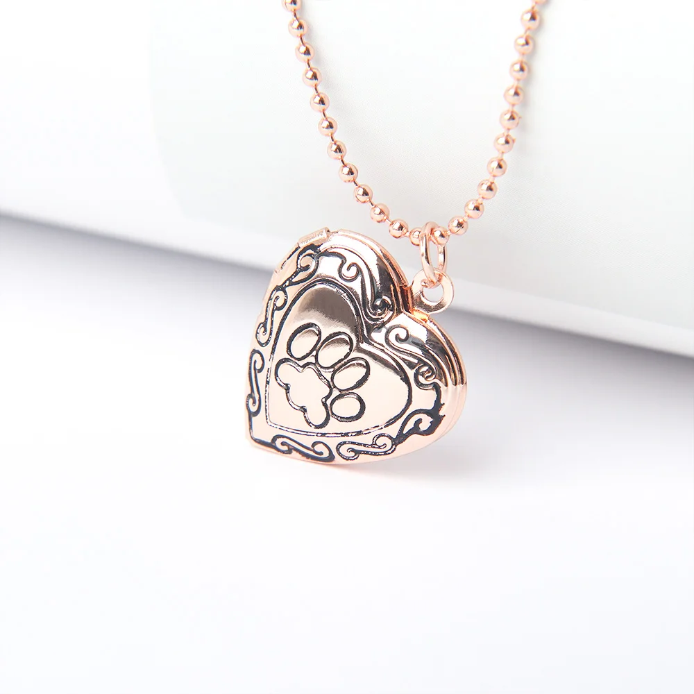 Ожерелье с изображением собачьей лапы фоторамка животными золотой серебряный