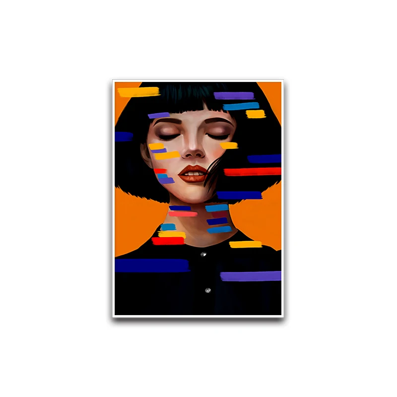 

Character Portrait Abstract Art Abstract Canvas Poster Nordic Decoration Wall Art Print Painting Picture Living Room Decoration