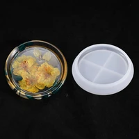 round diy crystal epoxy mold saucer coaster manual epoxy tray silicone mold round saucer table decoration for epoxy resin art