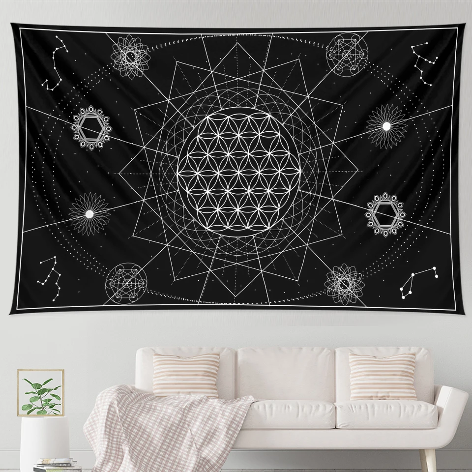 Подвесной Настенный Коврик для йоги в виде Солнца и Луны | Дом сад