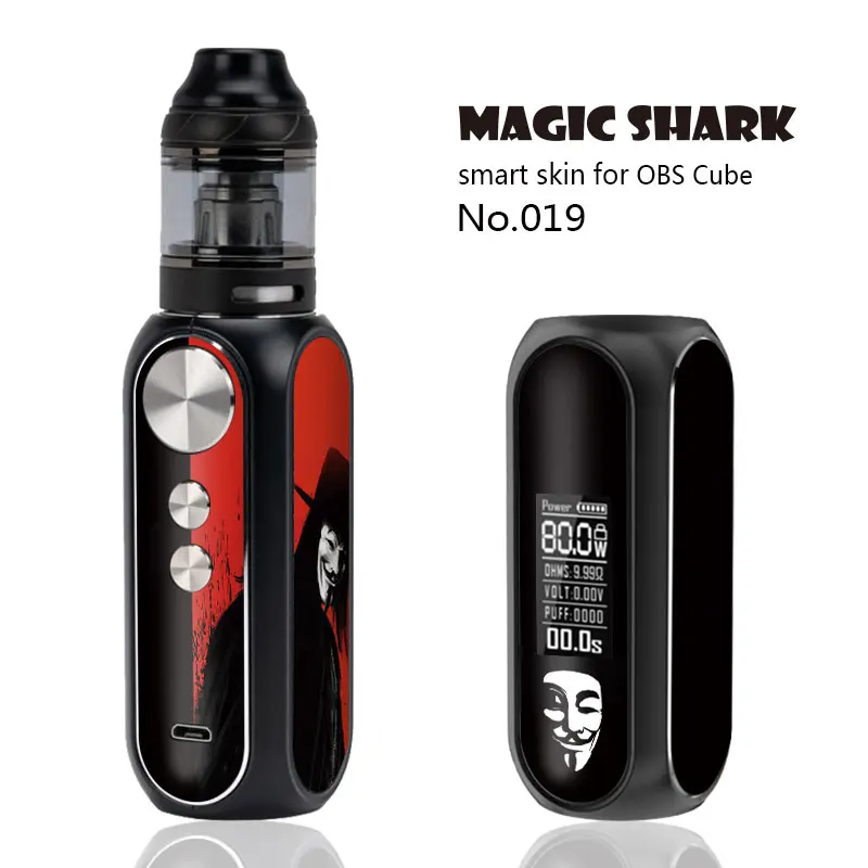 Чехол Magic Shark Just Quit V Vendetta с рисунком листьев и черепов вейп наклейка оболочка