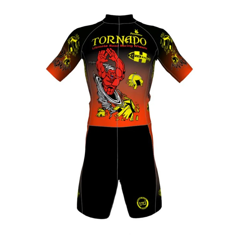 Костюм триатлоновый мужской для скоростных роликовых коньков одежда триатлона