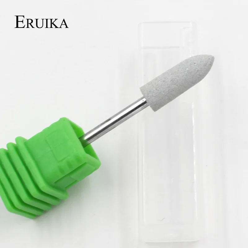 ERUIKA 4 шт./компл. дрели для ногтей с длинной пулевидной головкой резиновые