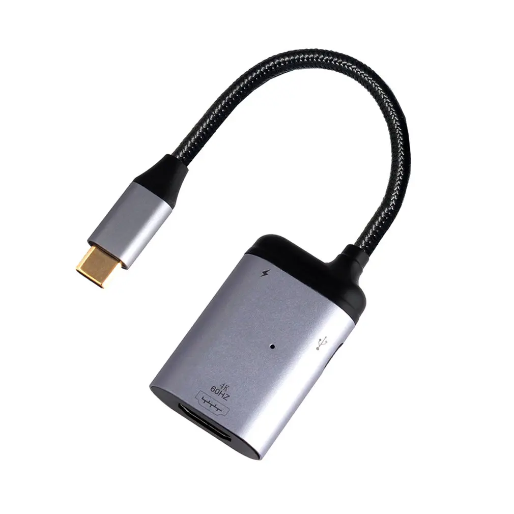 4K кабель Переходник USB C на RJ45 Тип Кабеля к совместимому с HDMI портом Thunderbolt 3