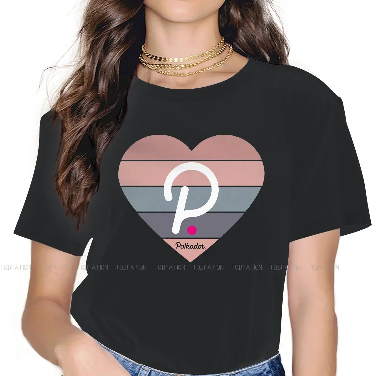 

Polkadot DOT Love Modern Feminine Shirts Cryptocurrency Crypto Miner Oversized T-shirt Kawaii Vintage Female Blusas