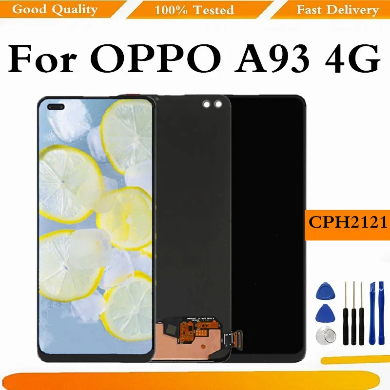 Pantalla LCD AMOLED para OPPO A93 4G CPH2121, montaje de Digitalizador de Panel t&aacute;ctil, pieza de repuesto-0