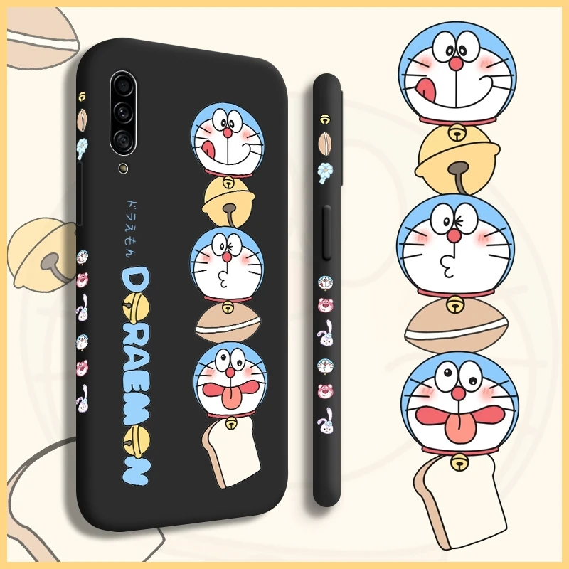 

For Samsung A80 A81 A82 Quantum 2 A70E A90 4G A90 5G A91 Case with Cute Side pattern back cover silica cartoon casing