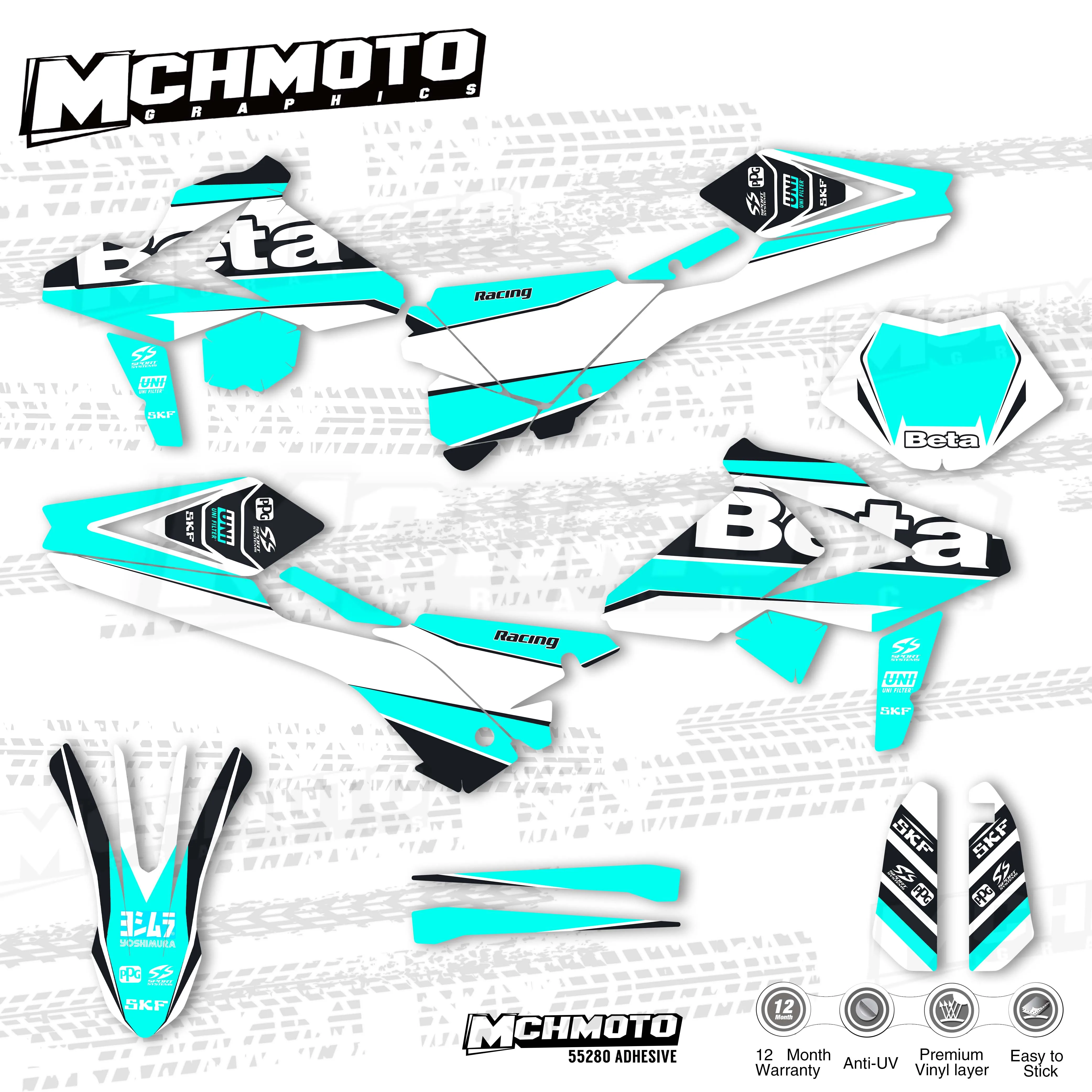 Набор графических наклеек и стикеров MCHMFG для мотоциклетной команды BETA RR 18-19 2018 2019