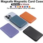 Магнитный чехол для iPhone 13 12 11 Pro MAX Mini Magsafe, чехол для телефона X XR XS Max SE 2020, кожаный чехол-бумажник с держателем
