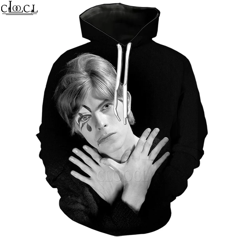 

HX Rock Popular Singer David Bowie 3D Print Hoodies Men Women Tracksuit Pullover Fashion Casual Autumn Tops Drop Shipping