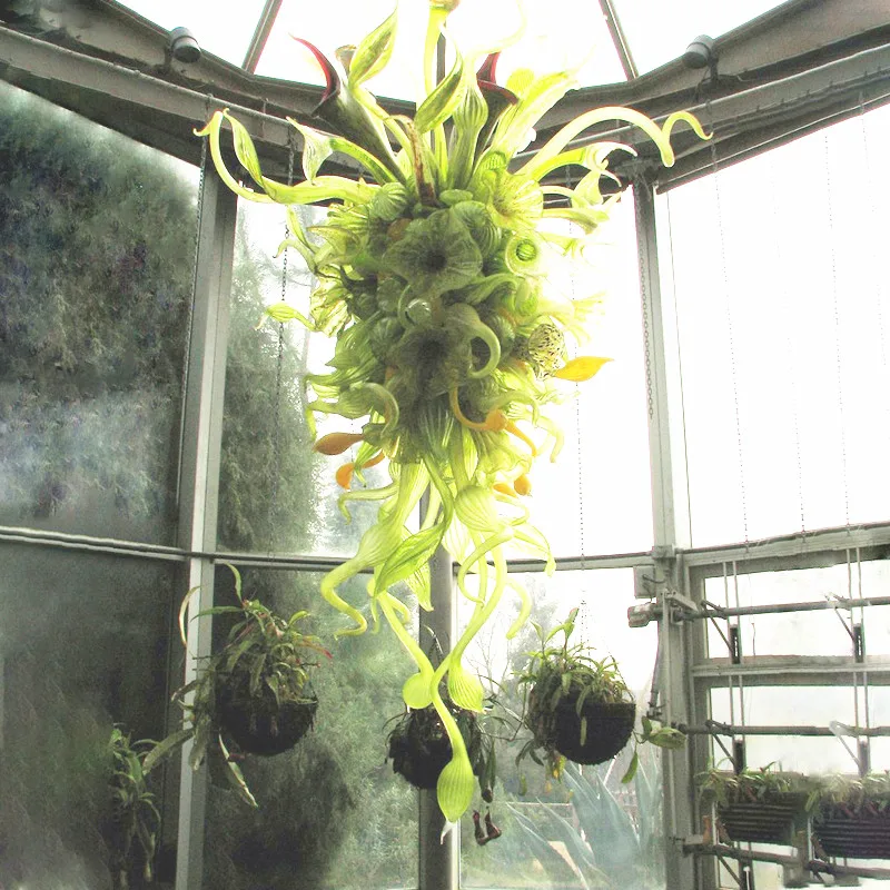 Large Grass Green Hand Made Blown Art Chandelier Lighting Fixture for Hotel Villa Decor | Освещение