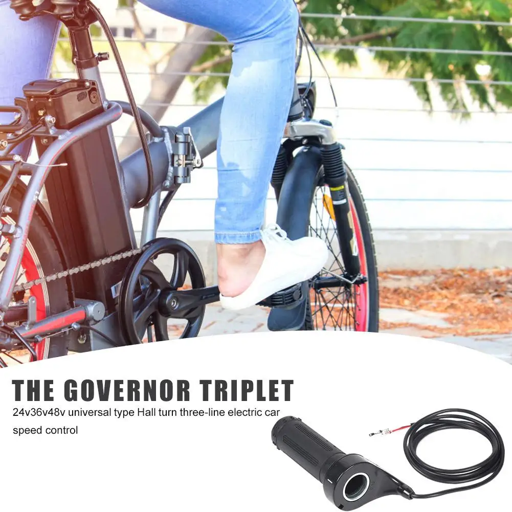 

Multi-function24V36V48V 3 Wire Hall Twist Throttle Grip Electric Vehicle Speed Governor Handlebar Controller for Bicycle handle