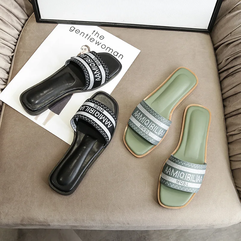 Women Summer Slippers 2022 New Flats Shoes Woman Beach Slides Fashion High Quality Ladies Plus Size Slipper Female High Quality