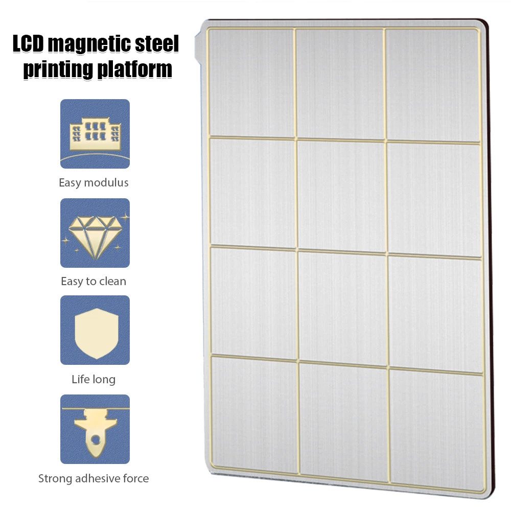 

LCD Magnetic Spring Steel Plate Flex Anti Rust Anti Corrosion Spring Steel Sheet with Rubber Magnet 3D Printer Accessories
