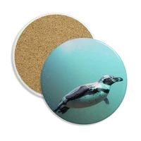sea antarctic penguin creature science nature ceramic coaster cup mug holder absorbent stone for drinks 2pcs gift