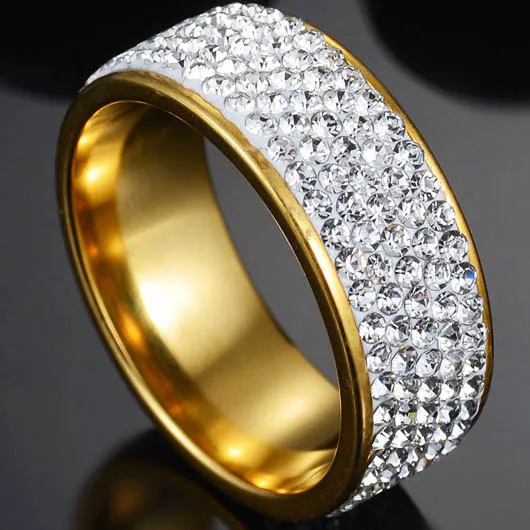 8MM Gold 5Rows Ювелирные изделия MeMolissa, Ретро стиль, нержавеющая сталь, татуировка дракона, мужское кольцо для мужчин, серебро, черный цвет, широкие кольца в стиле панк - Цвет основного камня: 8MM Gold 5Rows