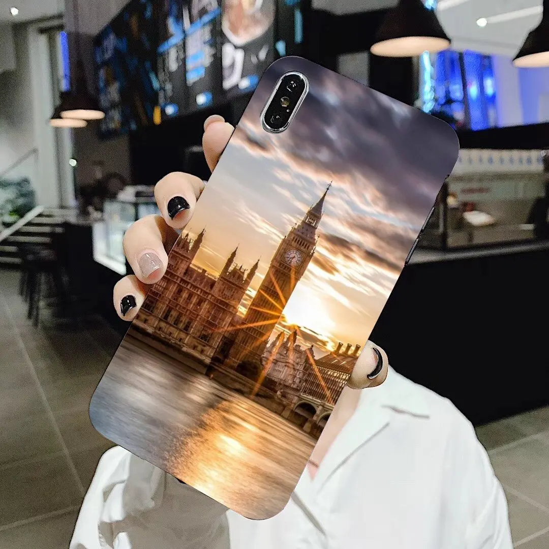 Мультяшный силиконовый чехол для телефона город Лондон Париж Samsung Galaxy A3 A5 A7 A9 A8 Star