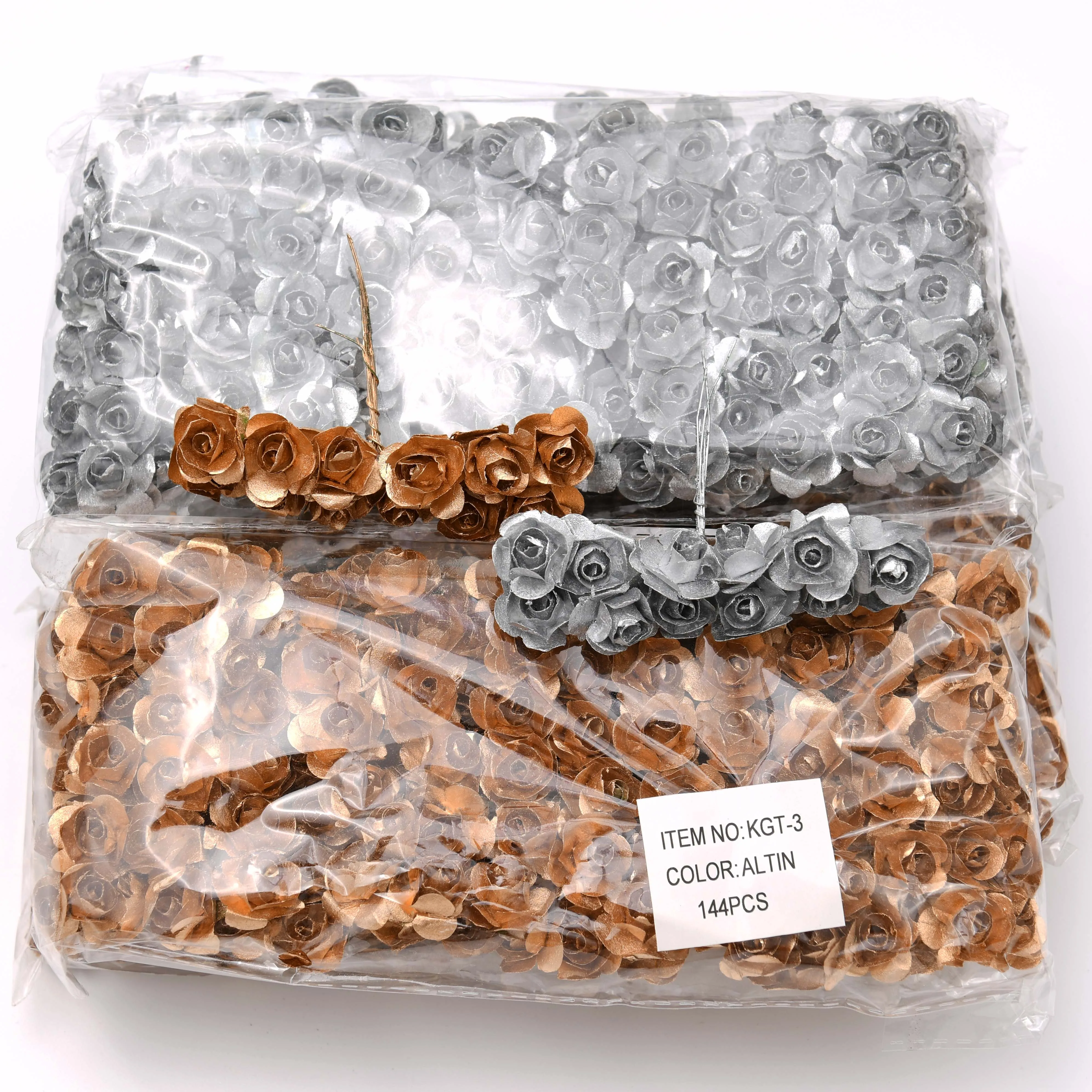 144 шт./1 5 см Мини Искусственные цветы Букет искусственных роз бумажный цветок