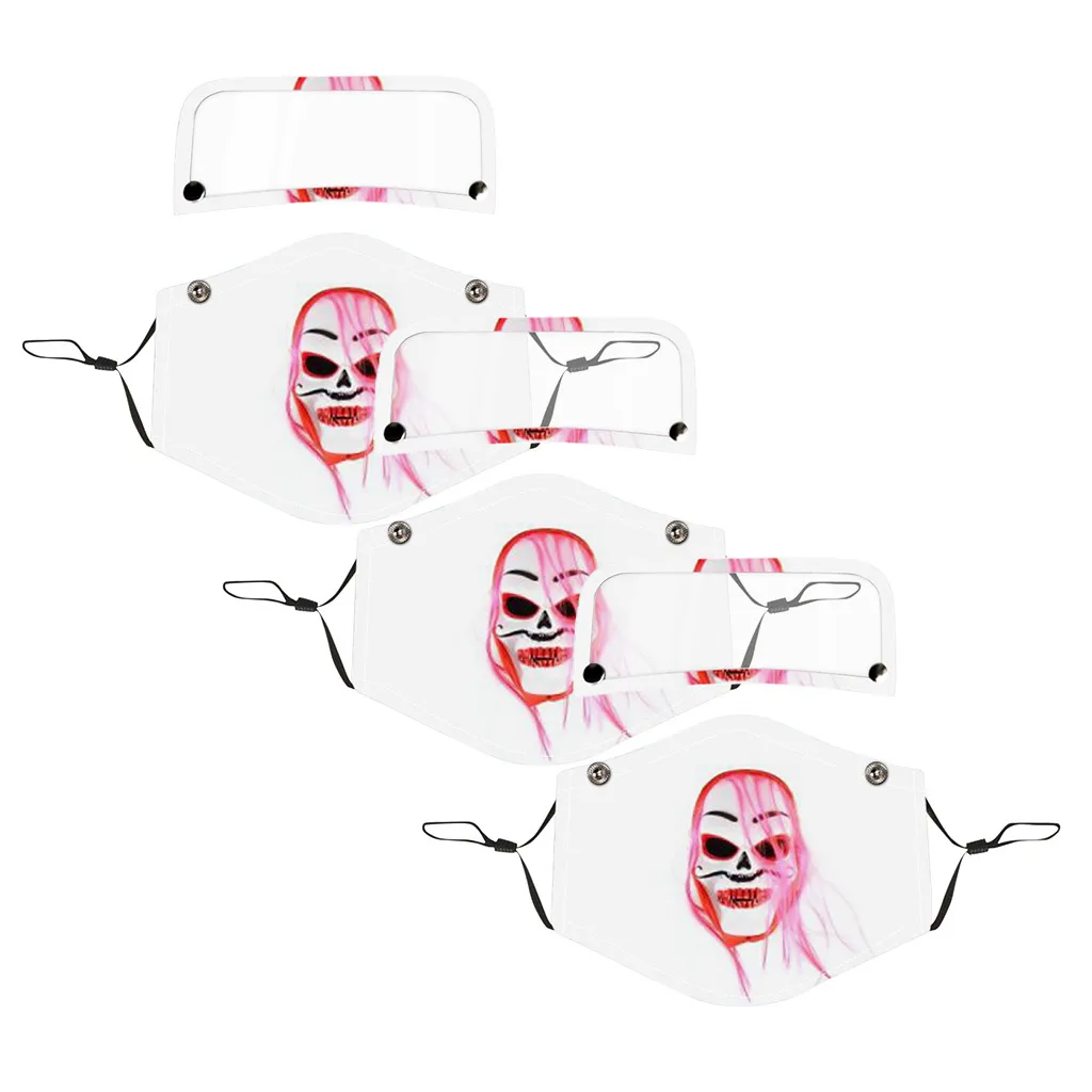 

2020 3PC Halloween Adult Face mask Reusable Protect Face Mask with Detachable Eyes Shield masque de protection respiratoire A50