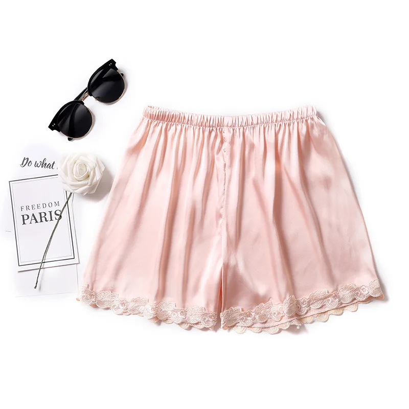 Женские кружевные шорты для сна сексуальные шелковые атласные пижамы пижамные