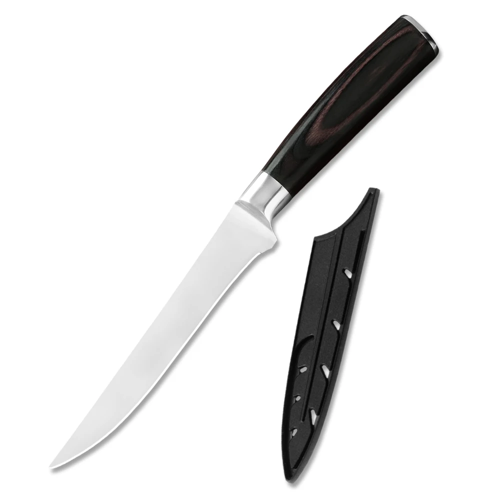 Кухонный нож Damask 7cr17 из нержавеющей стали 5 дюйма шеф повара нарезка умный с