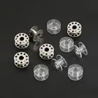 10 шт. металлический катушки Шпулька из железа, инструменты для шитья, прозрачные пластиковые пустые катушки для швейных машин для катушки Шпулька Brother Singer