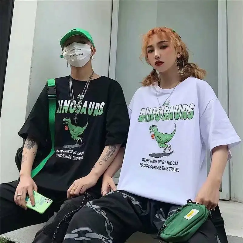 Уличная одежда в стиле Харадзюку женская футболка с коротким рукавом Корейская