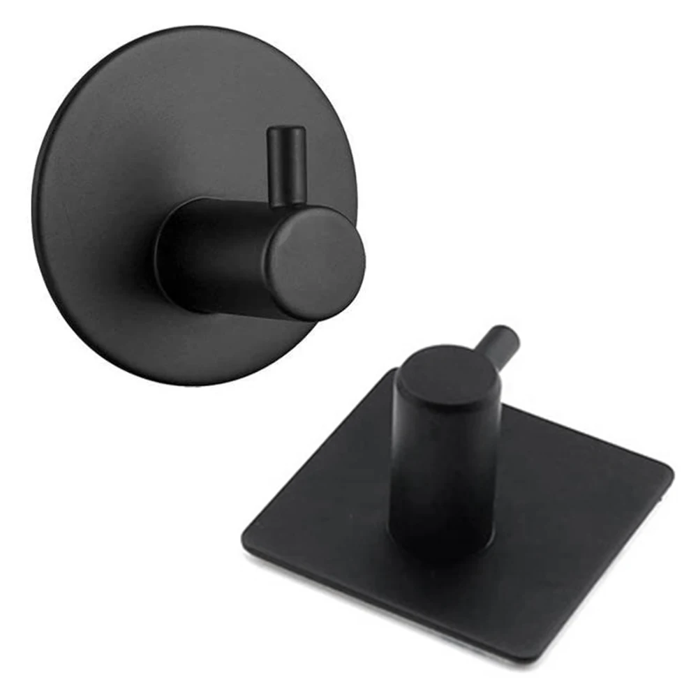 

Black Wall Hooks Clothes Keys Hook 304Stainless Steel Material Waterproof Rust-proof Anti-corrosion Hook For Kitchen Bathroom