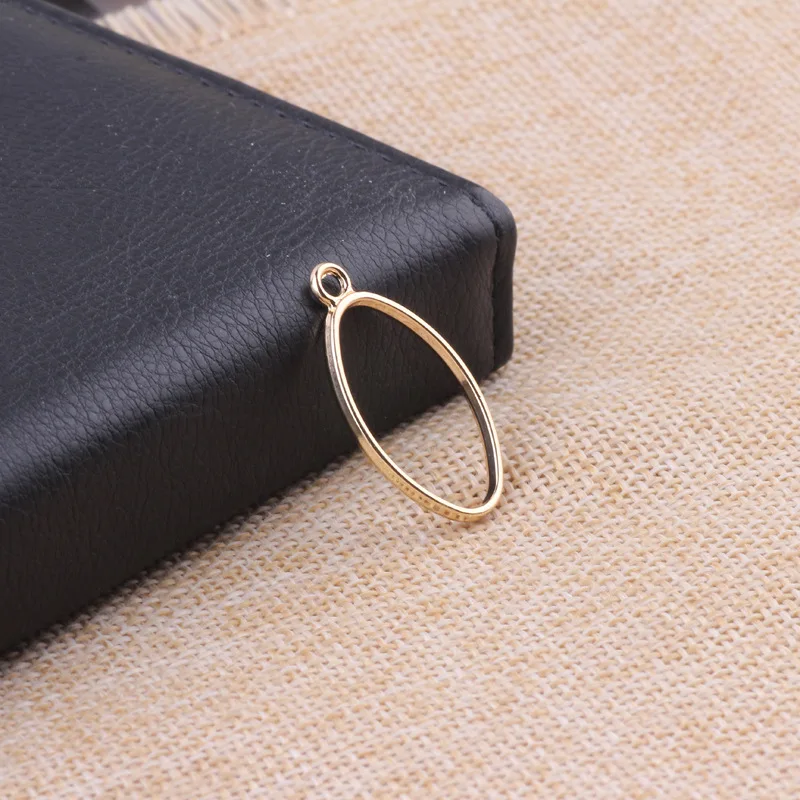 10 шт. золотые металлические круглые Овальные Подвески шармы сделай сам