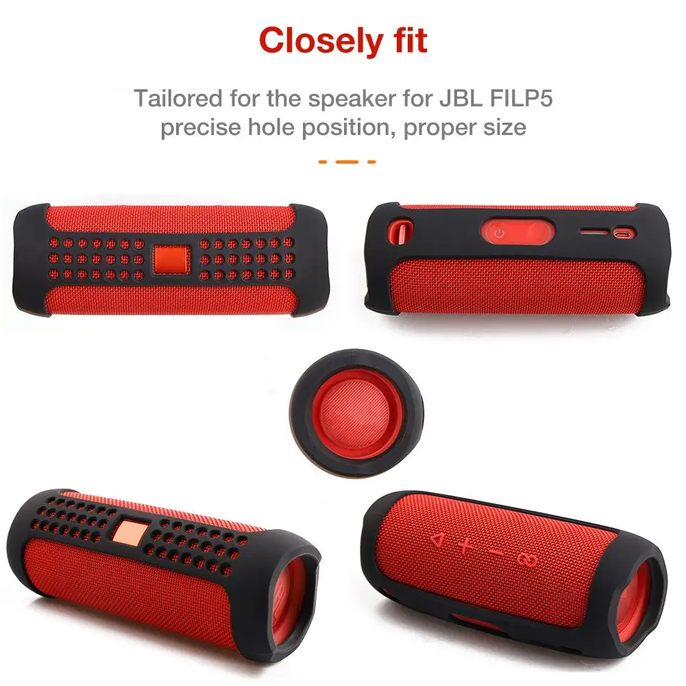 Портативный Силиконовый протектор для JBL Flip 5 динамиков защитный чехол