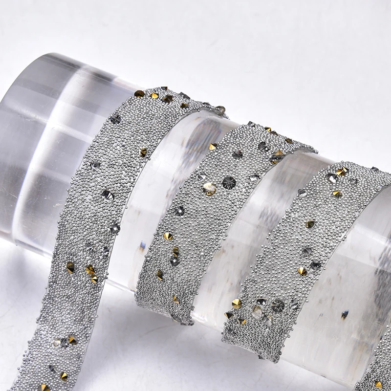 1 5 см ширина железные бусины стразы отделка сетка Стразы цепочка Кристалл Лента