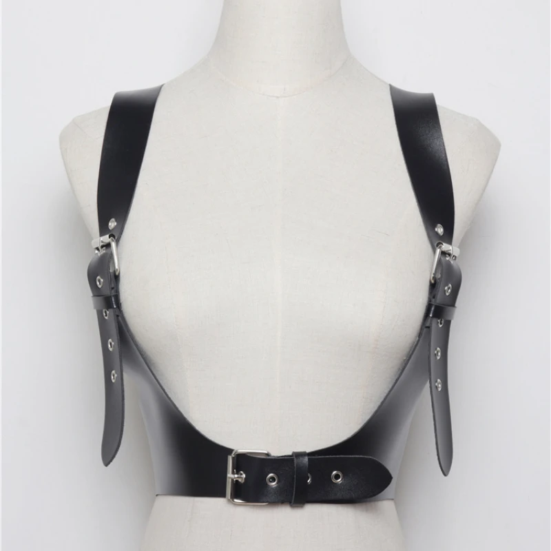 New Light Luxury Pu Leather Black Buckle Personality Women Decorative Belt and Waist Seal Dual Use Fashion Tide All-Match