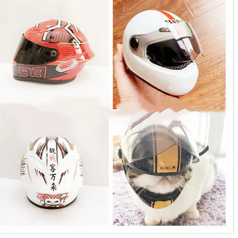 2020 собака красивый игрушечный Шлем Мотоцикл электромобиль украшения Pet защитная