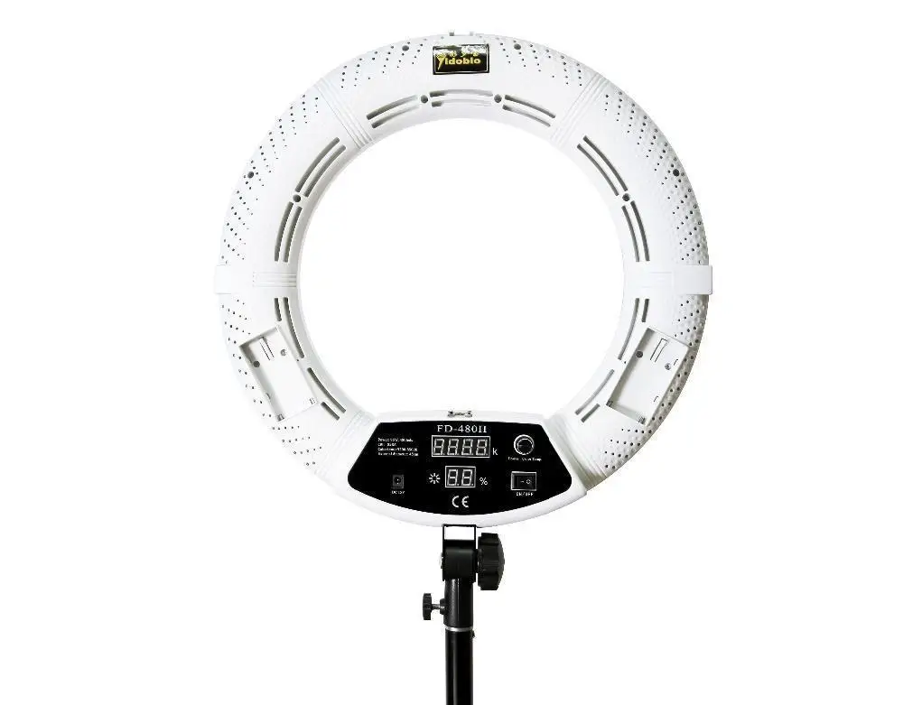 

Yidoblo 96W FD-480II Bi-color adjustable Photo Studio Ring Light LED Video Lamp Photographic Lighting 3200-5500K 480LED Lights