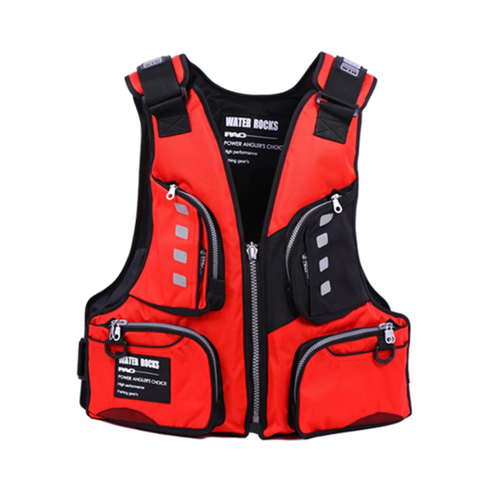 2021 hot sale life jacket professional adult fishing swimming rafting multi-function light multi-pocket | Спорт и развлечения