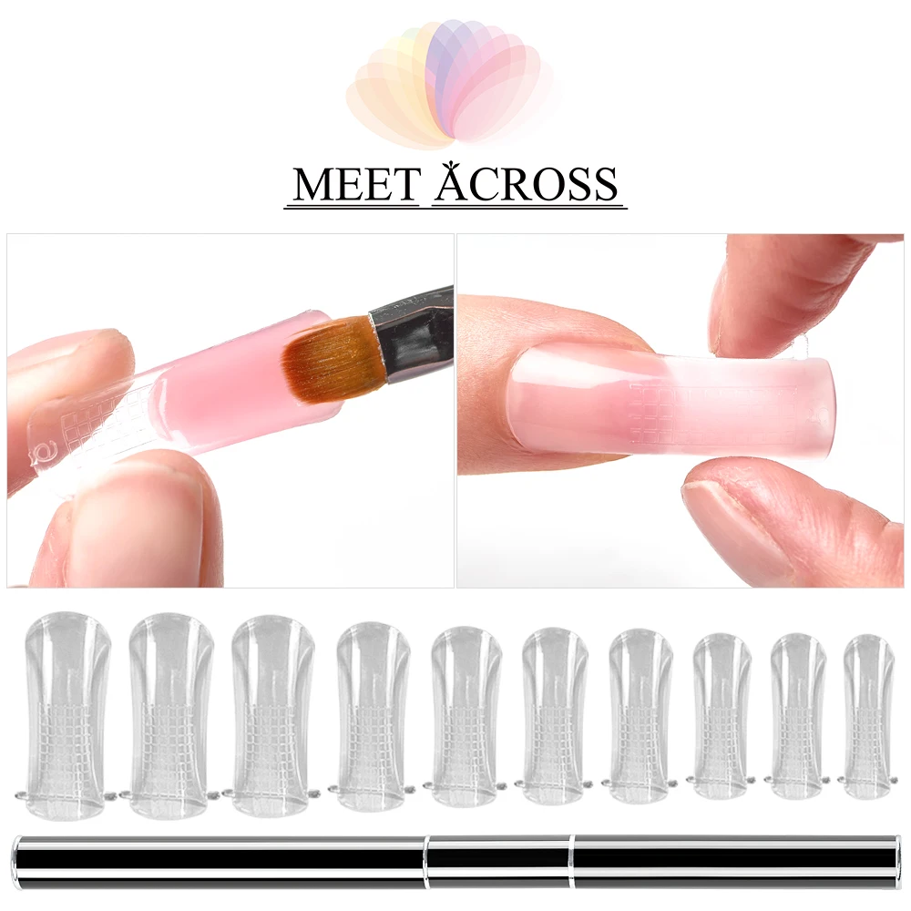 Набор полиуф-геля 20 мл набор для наращивания ногтей с наконечниками двойная