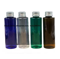 120ml few color plastic pet bottle with aluminum lid for lotionemulsionfoundationserumshampoo cosmetic packing skin care