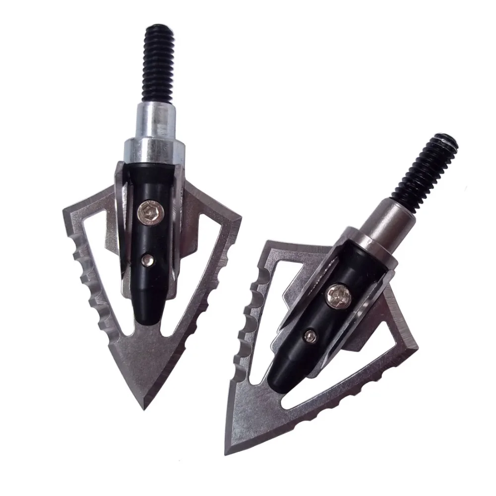 12 шт. стрельба из лука наконечник стрелы для охоты Broadhead 100 Grain Arrow советы по