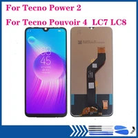 for tecno spark power 2 lc7 lcd display touch screen digitizer assembly for tecno pouvoir 4 pouvoir 4 pro lc8 screen