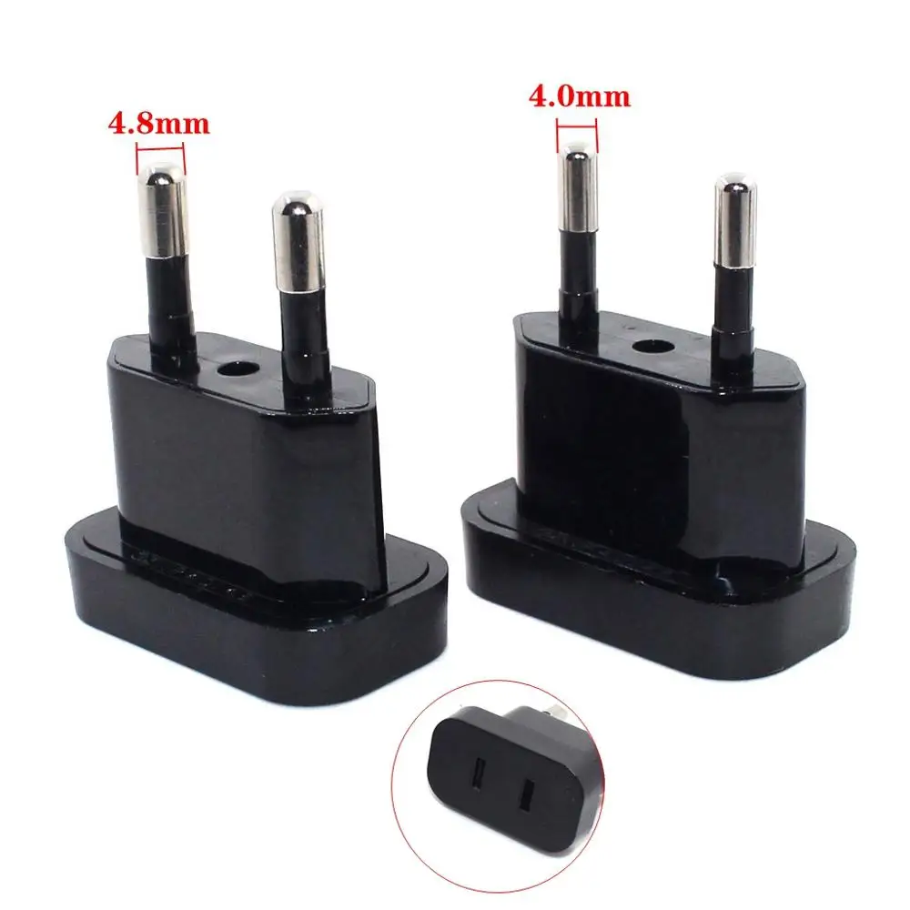 US China To European EU Travel Adapter With Safety Shutter Germany Power Wall Plug Connector Adaptor