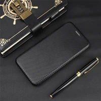 luxury carbon fiber pc leather flip case for samsung galaxy m31 m21 m11 m30s m60s m80s x cover pro built in magnetic cover