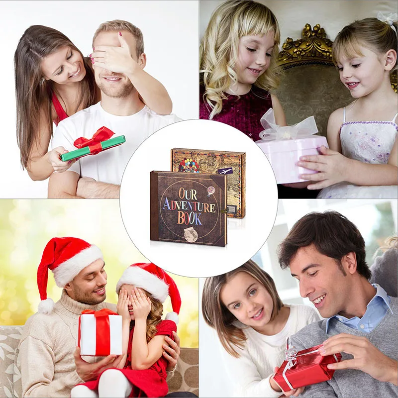 

Our My Adventure Book Album Handmade Pixar DIY Photo foto Scrapbook Photo For Traveling Office Home School Business Writing Gift