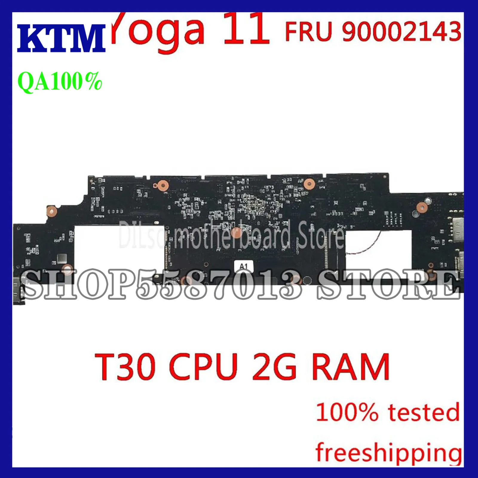 

KEFU FRU 90002143 Lenovo Yoga 11 Laptop Motherboard With T30 CPU 2G RAM 64G SSD FRU 90002143 11S11201291 original 100% tested
