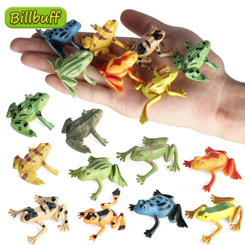 12 шт. пластиковые фигурки лягушек в виде насекомых |